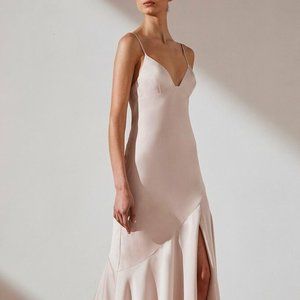 shona joy luxe bias asymmetrical slip dress